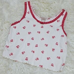 Cherry 8 Ball Red Lace Top